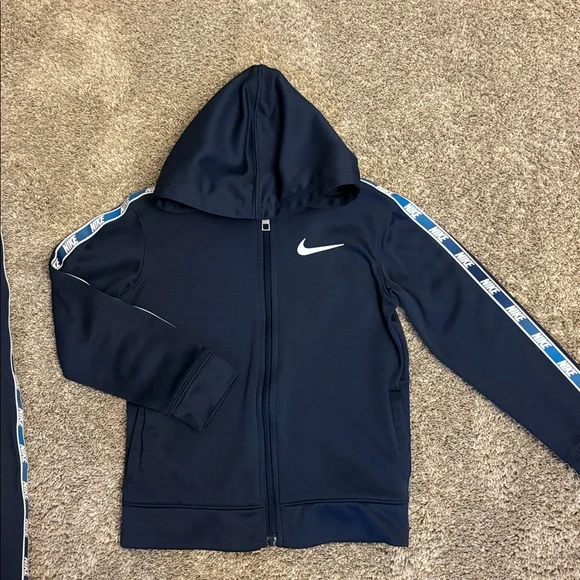 Nike Dark Blue Tracksuit with White Swoosh - Picture 4 of 7
